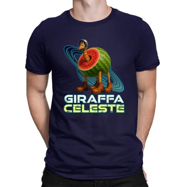 Giraffa celeste - Italian Brainrot - žirafa v melóne - pánske tričko s potlačou