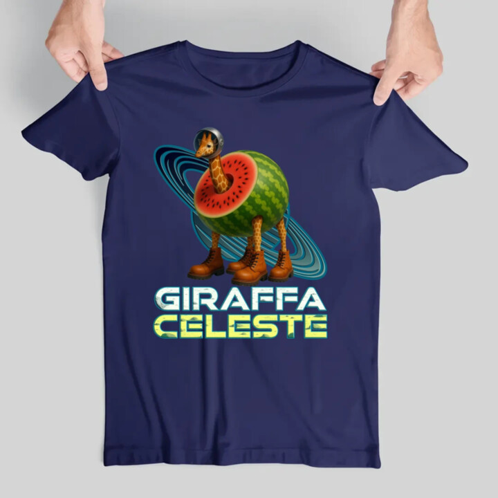 Giraffa celeste - Italian Brainrot - žirafa v melóne - pánske tričko s potlačou