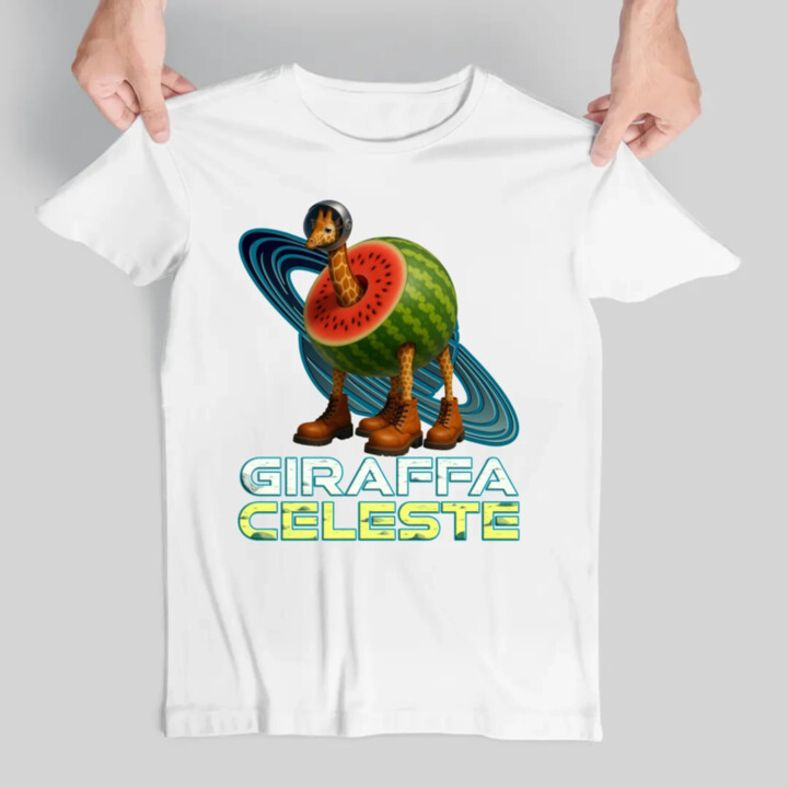 Giraffa celeste - Italian Brainrot - žirafa v melóne - pánske tričko s potlačou