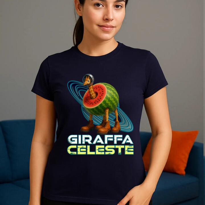 Giraffa celeste - Italian Brainrot - žirafa v melóne - dámske tričko s potlačou
