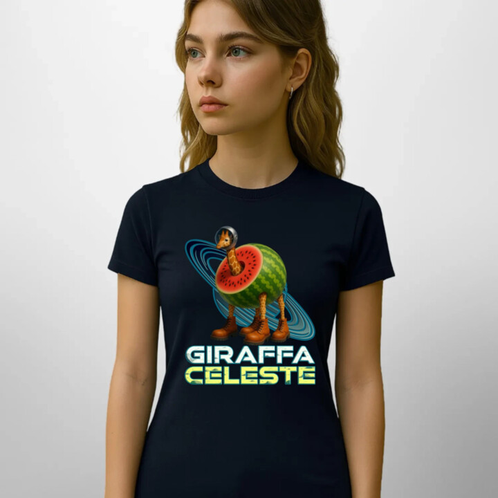 Giraffa celeste - Italian Brainrot - žirafa v melóne - dámske tričko s potlačou