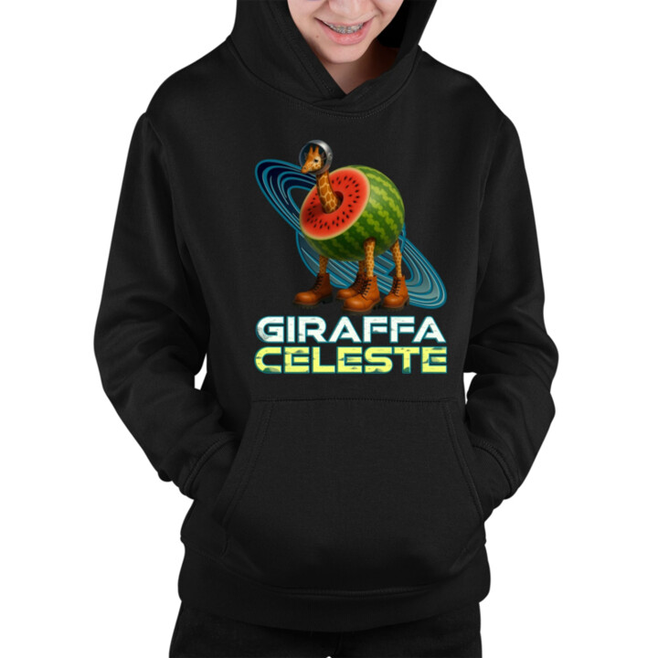 Giraffa celeste - Italian Brainrot - žirafa v melóne - detská mikina s kapucňou