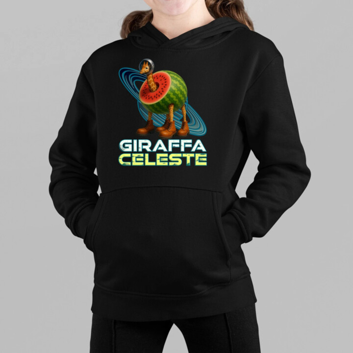 Giraffa celeste - Italian Brainrot - žirafa v melóne - detská mikina s kapucňou