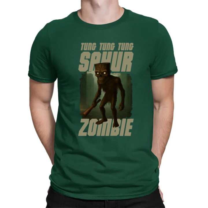 Tung Tung Tung Sahur zombie - baseballová pálka - Italian Brainrot  - pánske tričko s potlačou