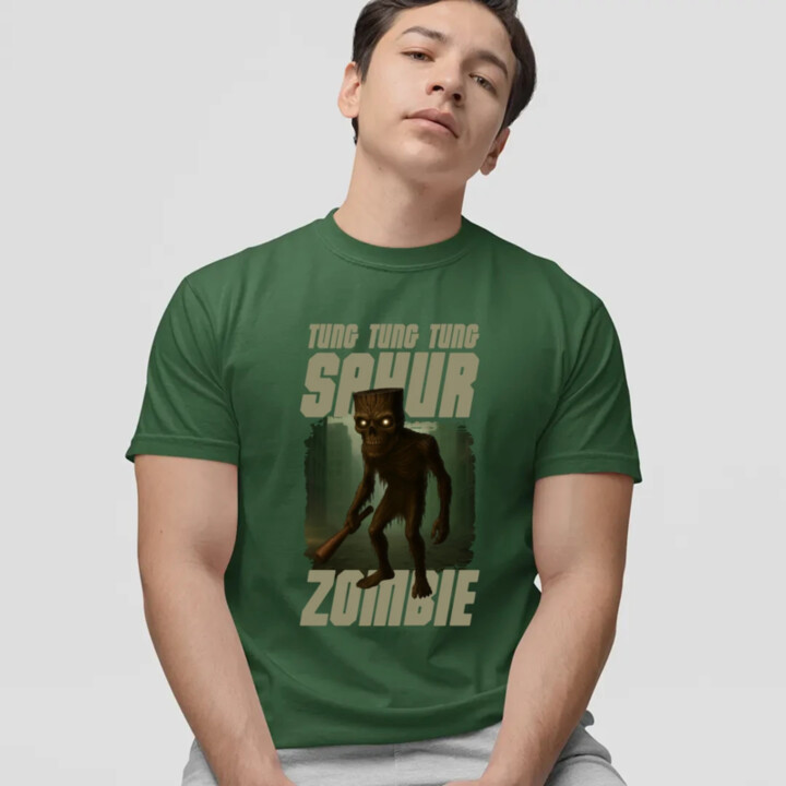 Tung Tung Tung Sahur zombie - baseballová pálka - Italian Brainrot  - pánske tričko s potlačou