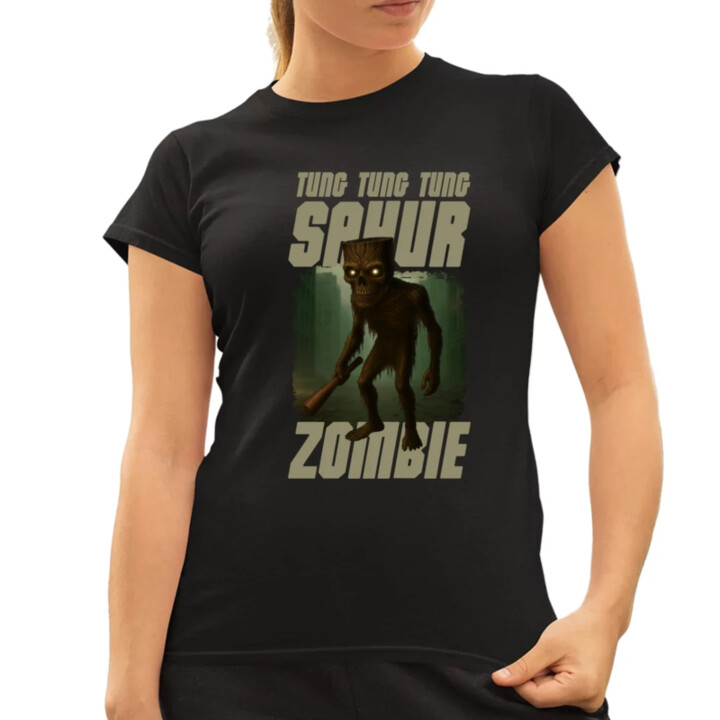 Tung Tung Tung Sahur zombie - baseballová pálka - Italian Brainrot  - dámske tričko s potlačou