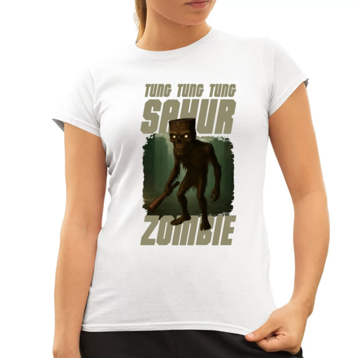 Tung Tung Tung Sahur zombie - baseballová pálka - Italian Brainrot  - dámske tričko s potlačou