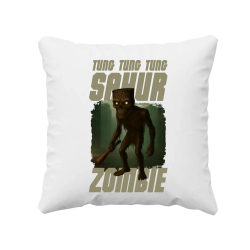 Tung Tung Tung Sahur zombie - baseballová pálka - Italian Brainrot  - vankúš s potlačou