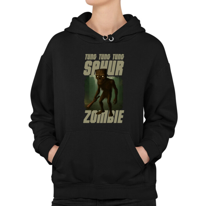 Tung Tung Tung Sahur zombie - baseballová pálka - Italian Brainrot   - dámska mikina s potlačou