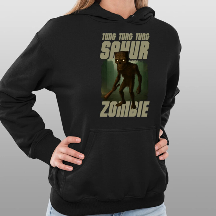 Tung Tung Tung Sahur zombie - baseballová pálka - Italian Brainrot   - dámska mikina s potlačou