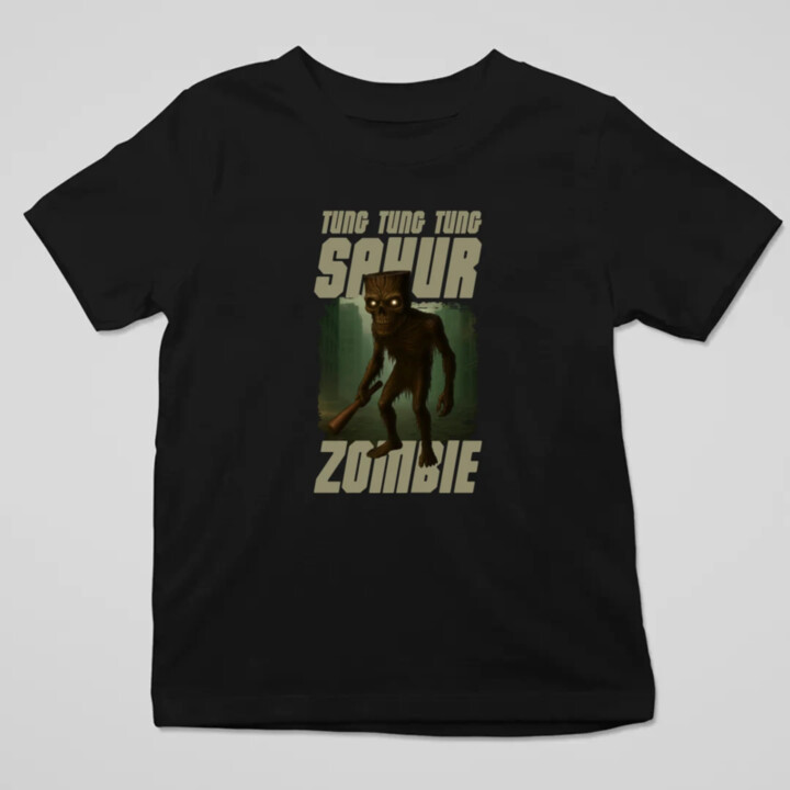 Tung Tung Tung Sahur zombie - baseballová pálka - Italian Brainrot  - detské tričko s potlačou