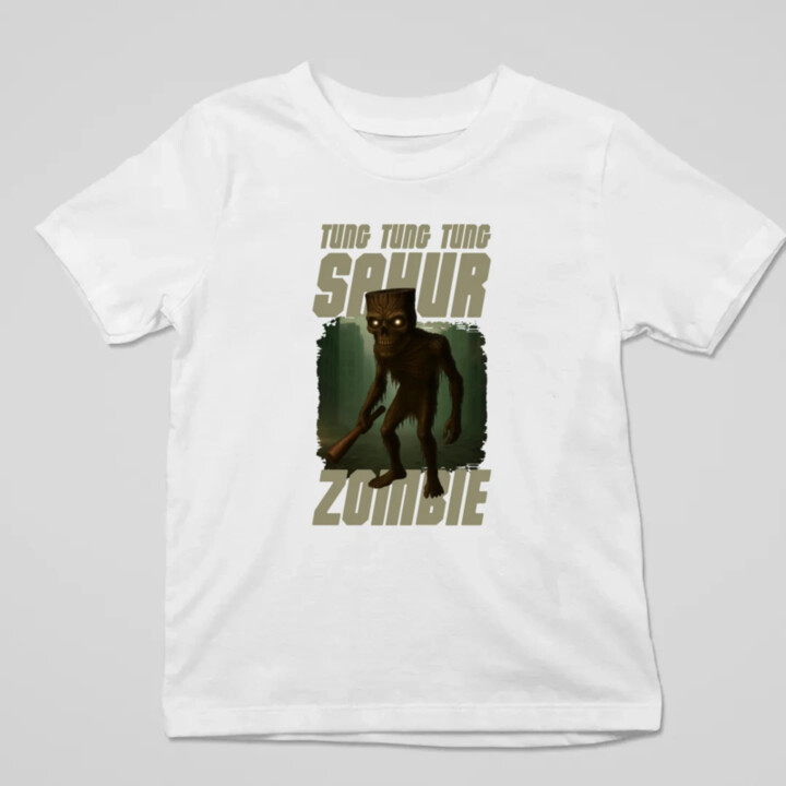 Tung Tung Tung Sahur zombie - baseballová pálka - Italian Brainrot  - detské tričko s potlačou