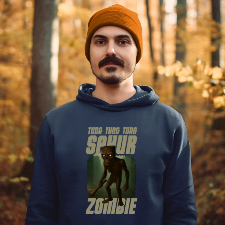 Tung Tung Tung Sahur zombie - baseballová pálka - Italian Brainrot   - pánska mikina s potlačou