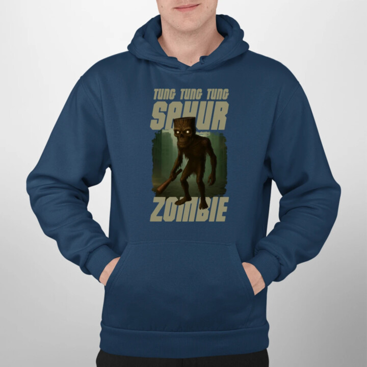 Tung Tung Tung Sahur zombie - baseballová pálka - Italian Brainrot   - pánska mikina s potlačou