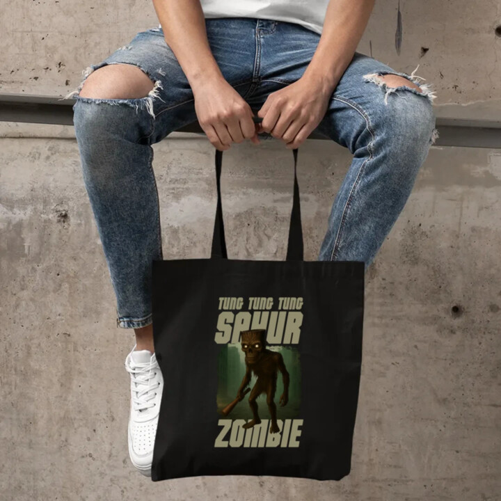 Tung Tung Tung Sahur zombie - baseballová pálka - Italian Brainrot  - taška s potlačou