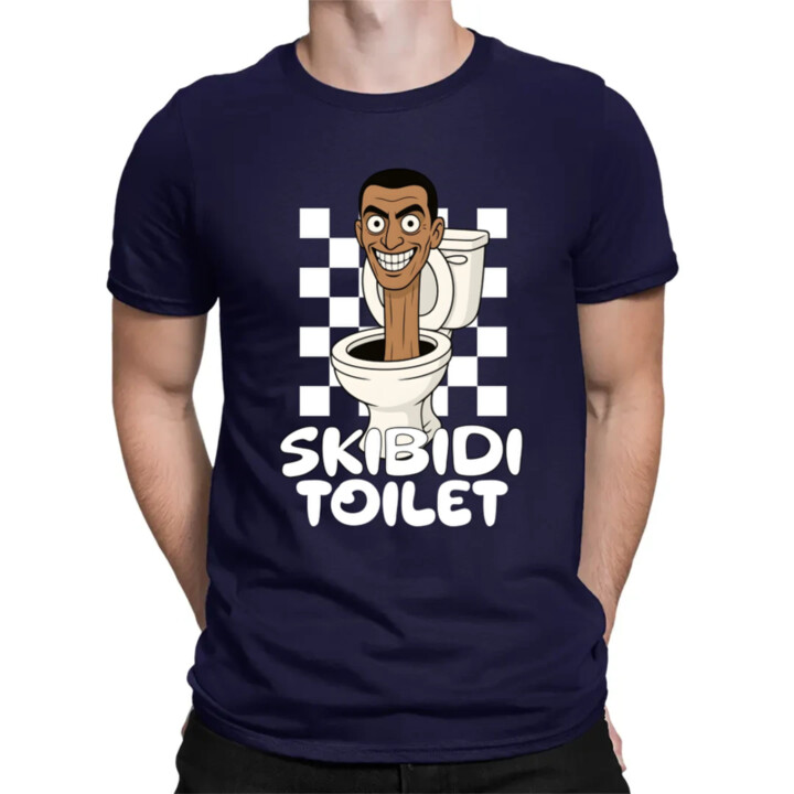 Skibidi toilet - hlava v záchode - pánske tričko s potlačou