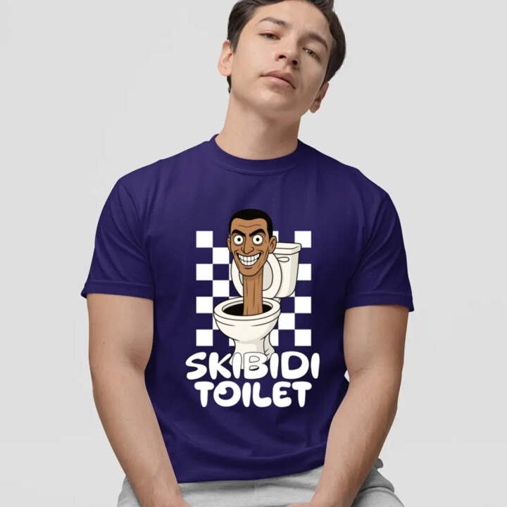 Skibidi toilet - hlava v záchode - pánske tričko s potlačou