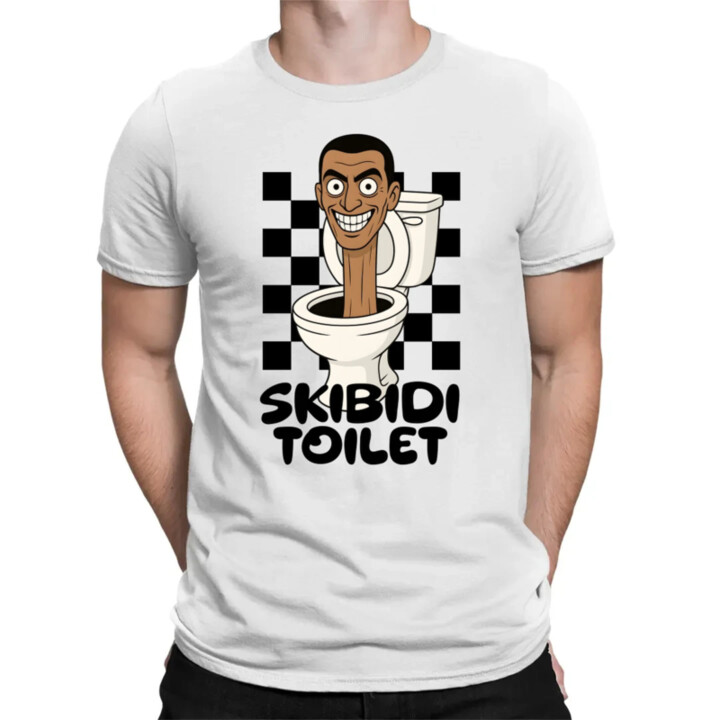 Skibidi toilet - hlava v záchode - pánske tričko s potlačou