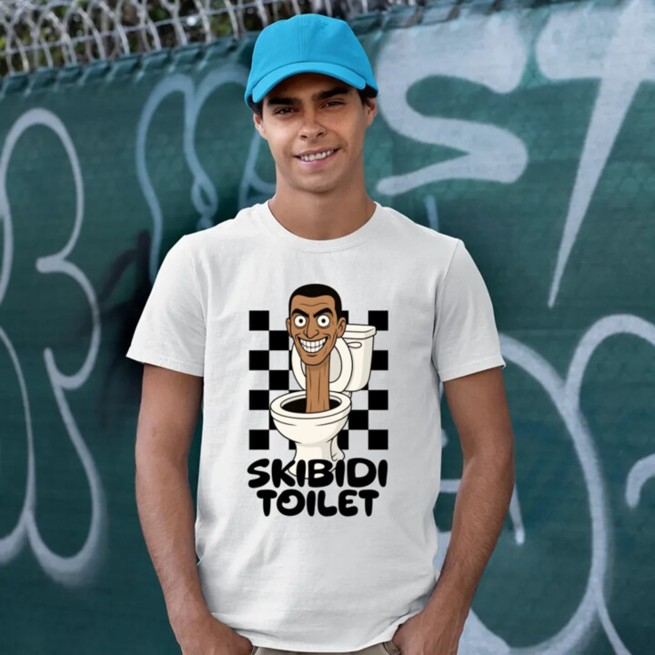 Skibidi toilet - hlava v záchode - pánske tričko s potlačou