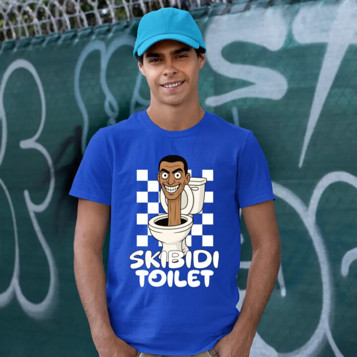 Skibidi toilet - hlava v záchode - pánske tričko s potlačou