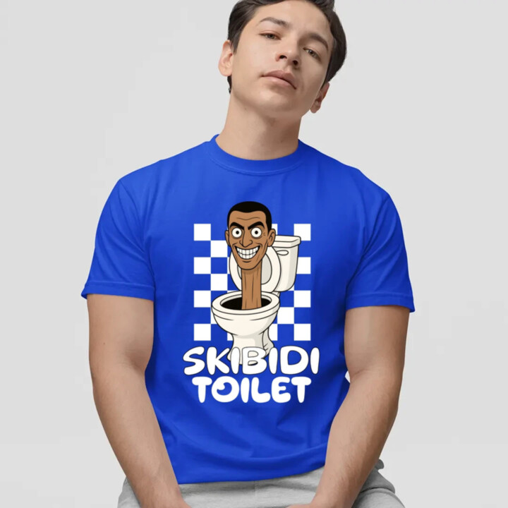 Skibidi toilet - hlava v záchode - pánske tričko s potlačou