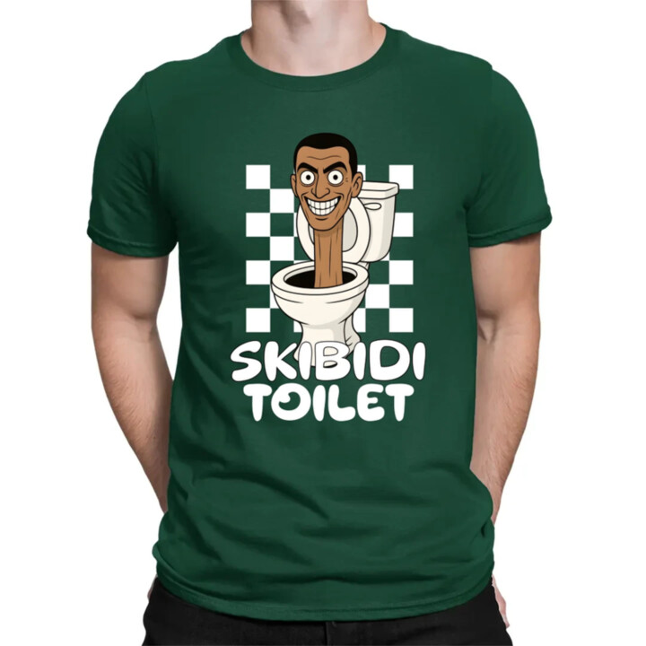 Skibidi toilet - hlava v záchode - pánske tričko s potlačou