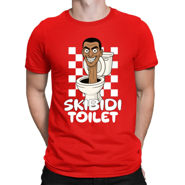 Skibidi toilet - hlava v záchode - pánske tričko s potlačou