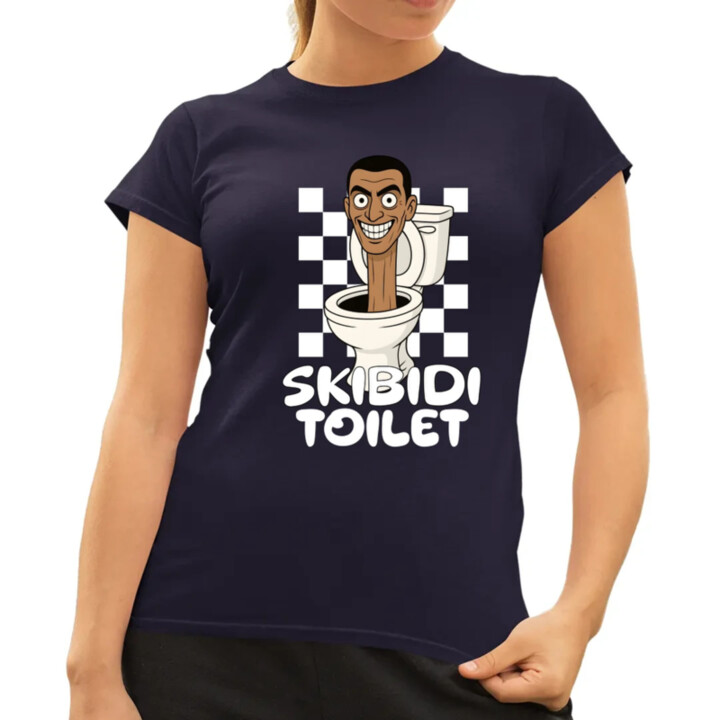 Skibidi toilet - hlava v záchode - dámske tričko s potlačou