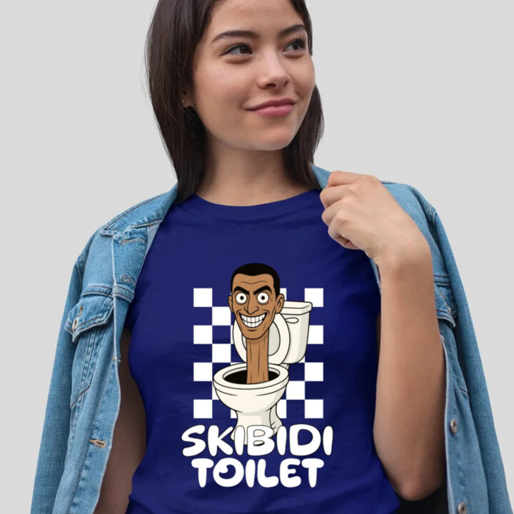 Skibidi toilet - hlava v záchode - dámske tričko s potlačou