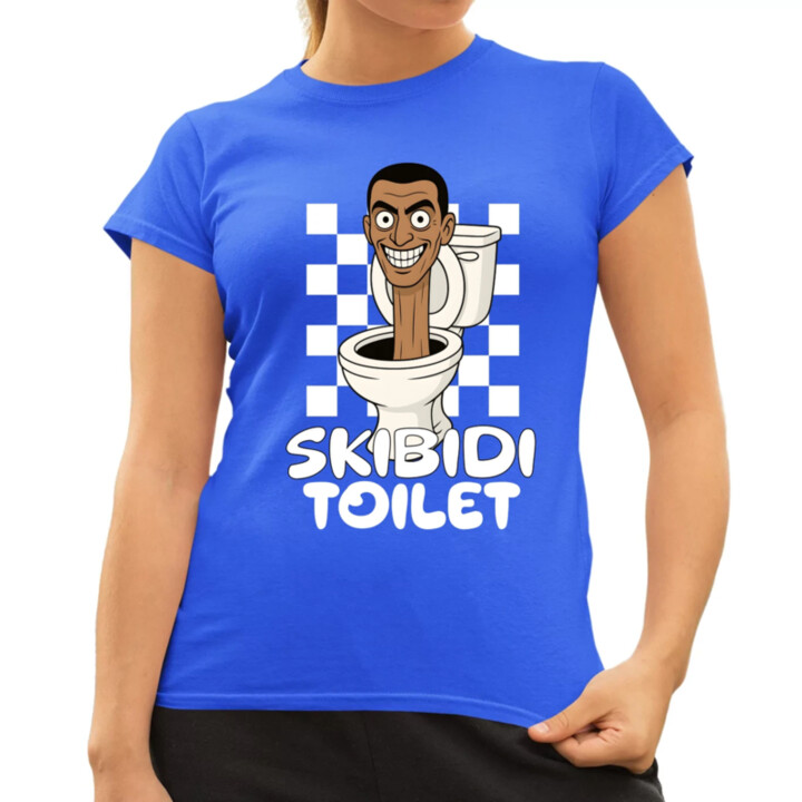 Skibidi toilet - hlava v záchode - dámske tričko s potlačou