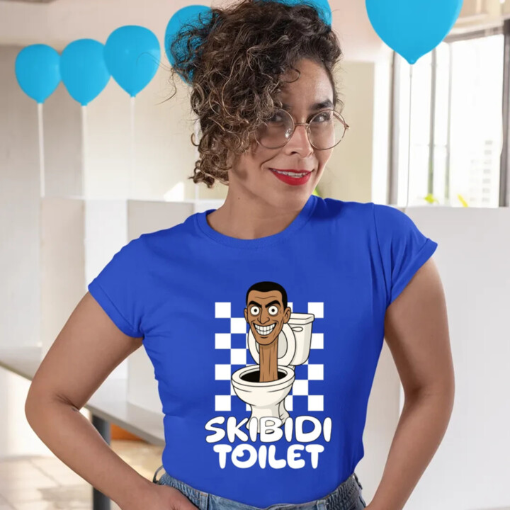 Skibidi toilet - hlava v záchode - dámske tričko s potlačou