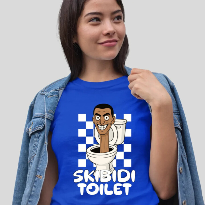 Skibidi toilet - hlava v záchode - dámske tričko s potlačou