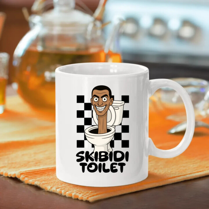 Skibidi toilet - hlava v záchode - keramický hrnček s potlačou