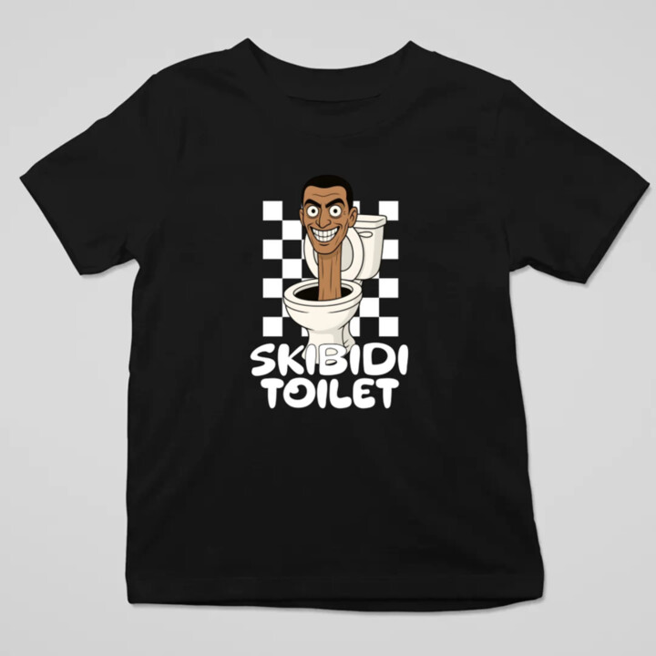 Skibidi toilet - hlava v záchode - detské tričko s potlačou