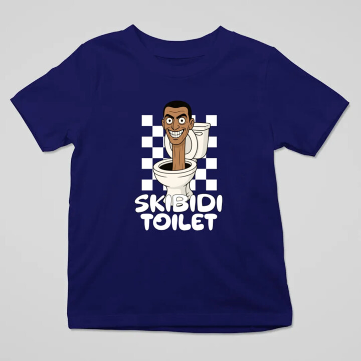 Skibidi toilet - hlava v záchode - detské tričko s potlačou