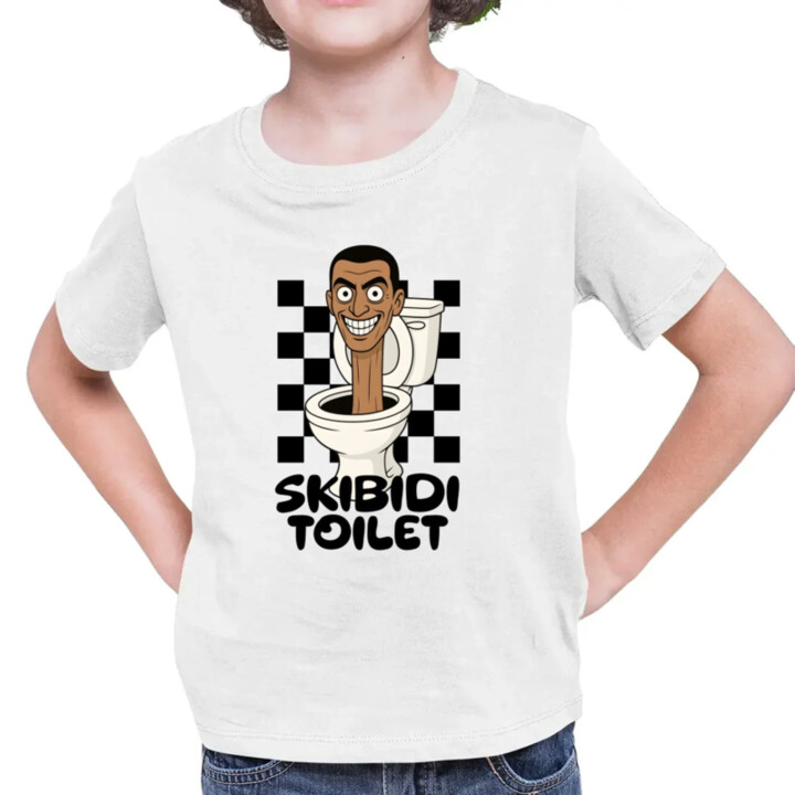 Skibidi toilet - hlava v záchode - detské tričko s potlačou
