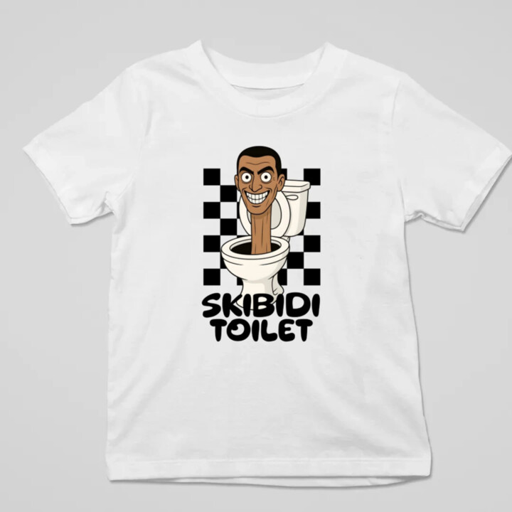 Skibidi toilet - hlava v záchode - detské tričko s potlačou