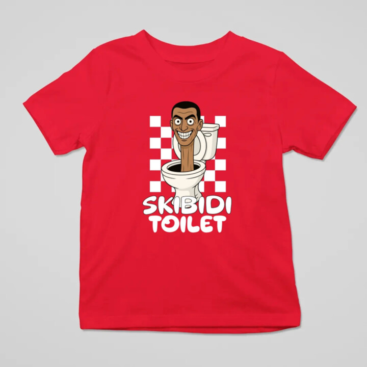 Skibidi toilet - hlava v záchode - detské tričko s potlačou
