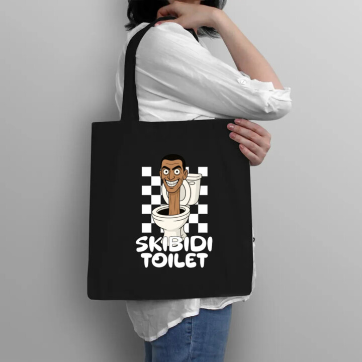 Skibidi toilet - hlava v záchode - taška s potlačou