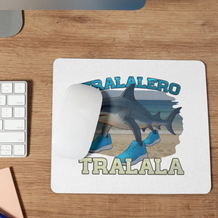 Tralalero Tralala - Italian Brainrot - žralok v topánkach - podložka pod myš