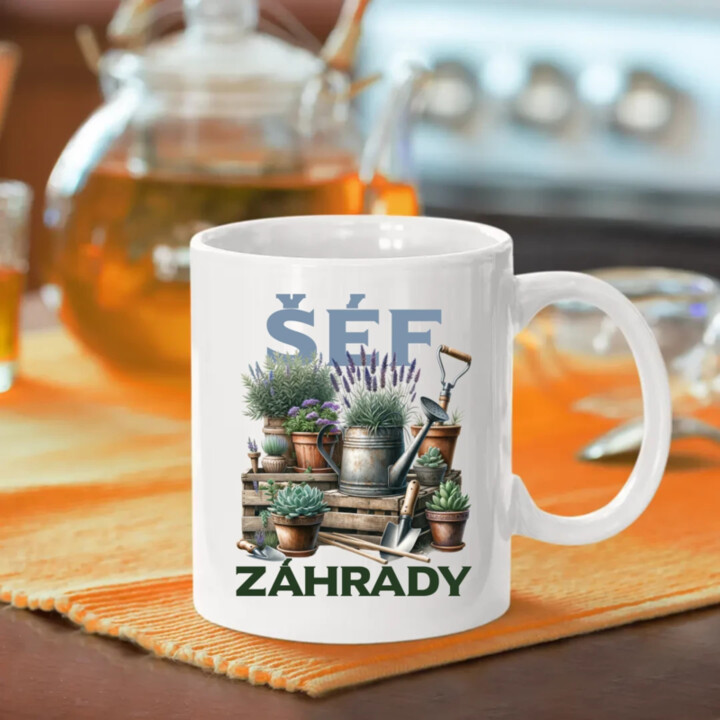 Šéf záhrady - keramický hrnček s potlačou