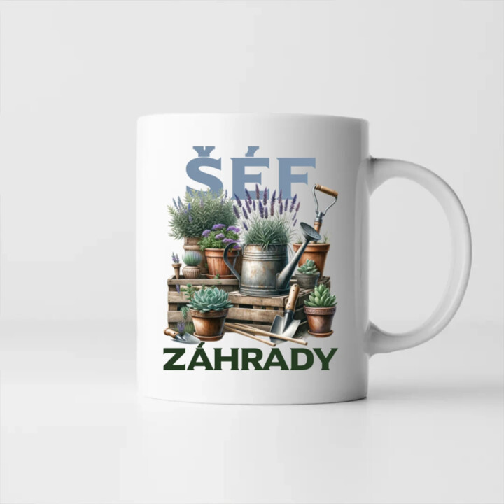 Šéf záhrady - keramický hrnček s potlačou