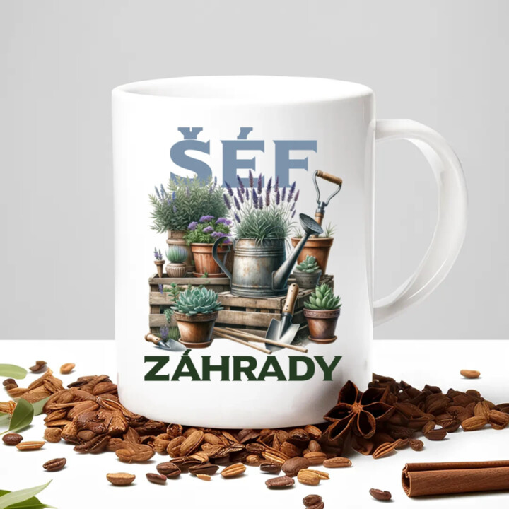 Šéf záhrady - keramický hrnček s potlačou