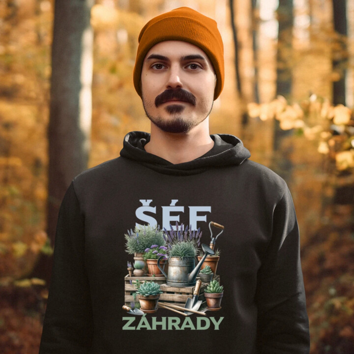 Šéf záhrady  - pánska mikina s potlačou