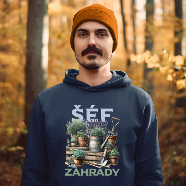 Šéf záhrady  - pánska mikina s potlačou