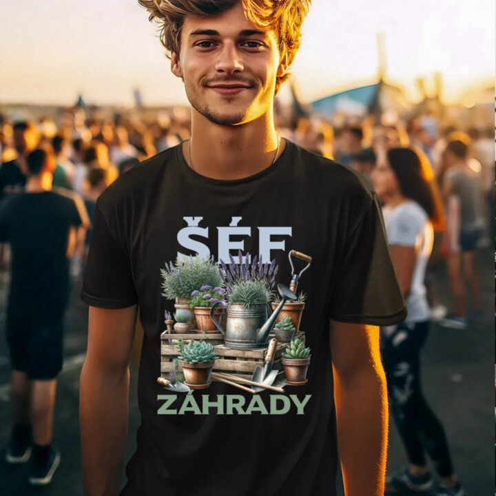 Šéf záhrady - pánske tričko s potlačou