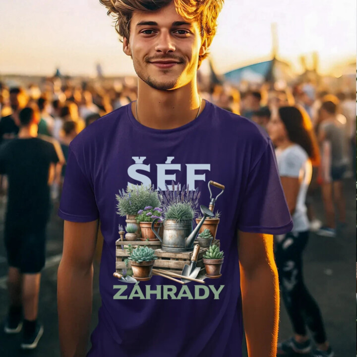 Šéf záhrady - pánske tričko s potlačou