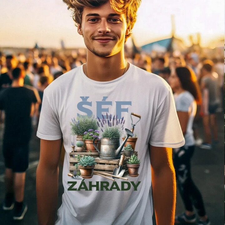 Šéf záhrady - pánske tričko s potlačou
