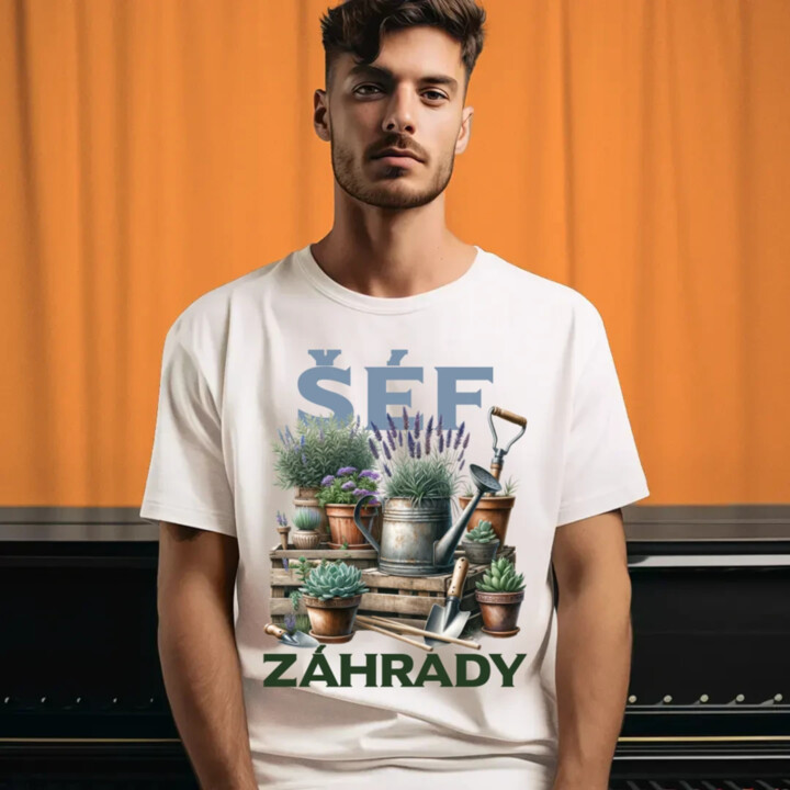 Šéf záhrady - pánske tričko s potlačou