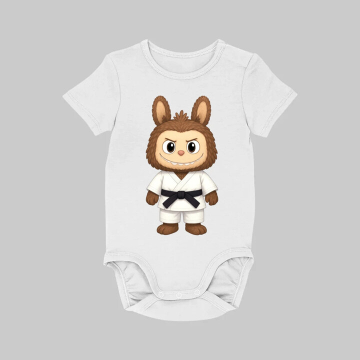 Bábika Bubu bojovník bojových umení  - body s potlačou pre fanúšikov Labubu 